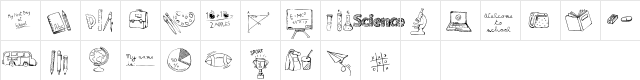 MATILDAS BACK TO SCHOOL_Demo Regular Character Map MATILDAS BACK TO SCHOOL_Demo Regular Character Map