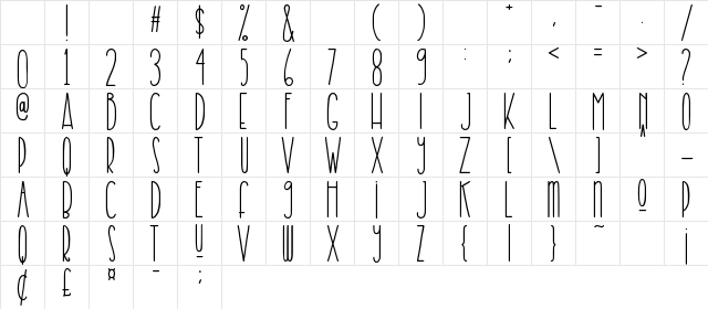 krusty craft Regular Character Map krusty craft Regular Character Map