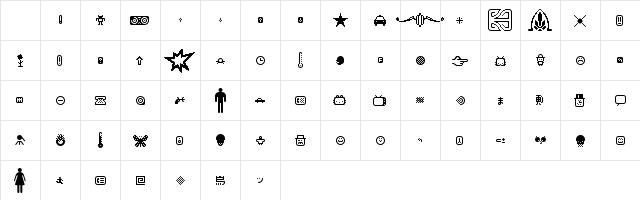 Matica Regular Character Map Matica Regular Character Map