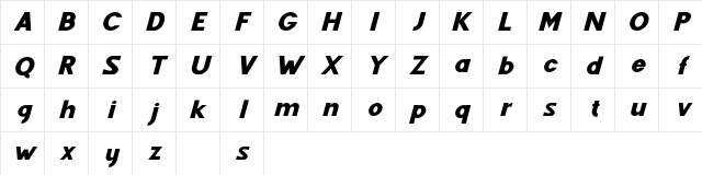 Fenord Free Italic Character Map Fenord Free Italic Character Map