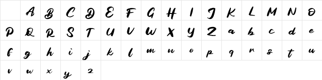 Bagide FREE Regular Character Map