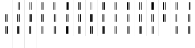 BABITA Regular Character Map BABITA Regular Character Map