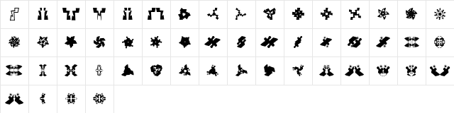 U-Mix-U Regular Character Map U-Mix-U Regular Character Map