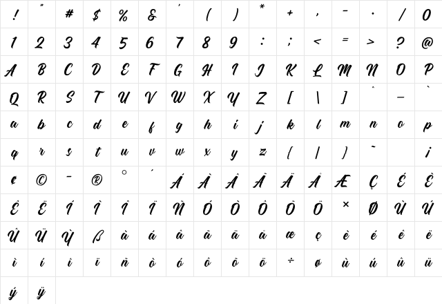 Legends Regular Character Map Legends Regular Character Map