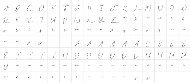 Great Devotion Demo Regular Character Map