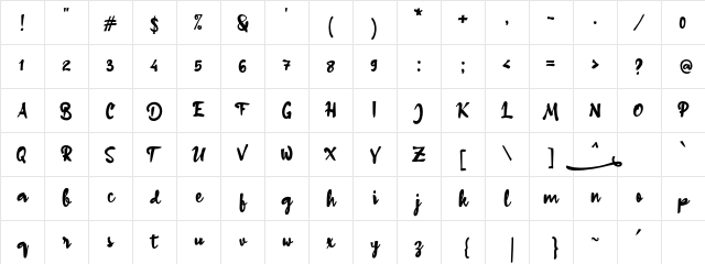a Adelfa Regular Character Map