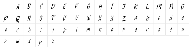 Hackwell Regular Character Map Hackwell Regular Character Map