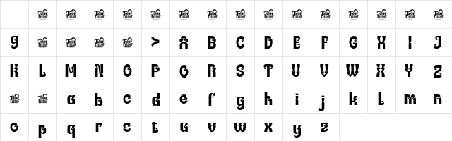 KAYINO Regular Character Map