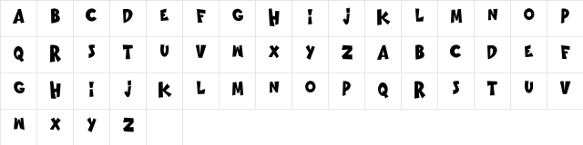 BROMO Regular Character Map BROMO Regular Character Map