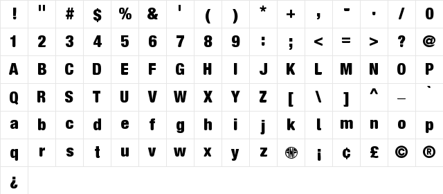 New Regular Character Map