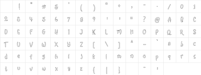 Little Clusters Outline Demo Regular Character Map Little Clusters Outline Demo Regular Character Map