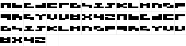 3x3 Regular Character Map