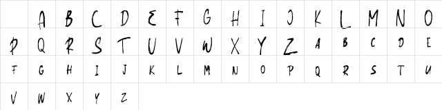 The Loccosta FREE Regular Character Map The Loccosta FREE Regular Character Map