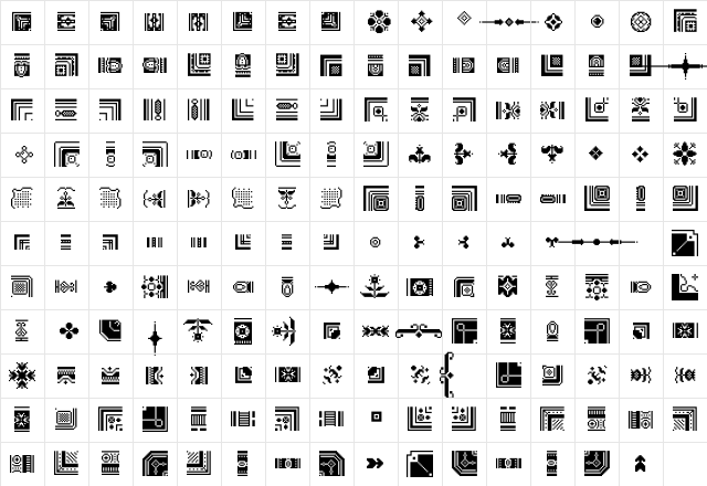 Bit KitOrnaments Regular Character Map Bit KitOrnaments Regular Character Map
