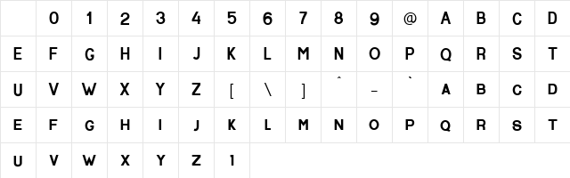Basaro Regular Character Map Basaro Regular Character Map