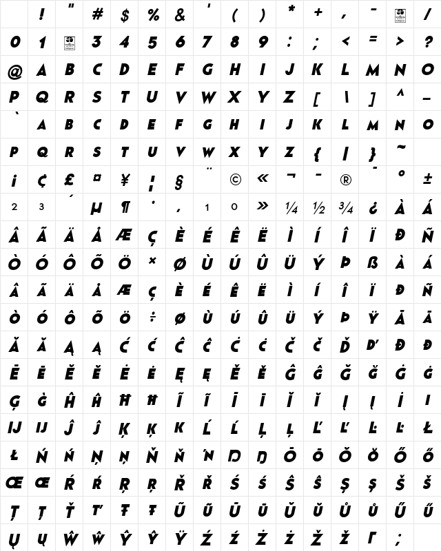 Pages Grotesque Black Demo Italic Character Map Pages Grotesque Black Demo Italic Character Map