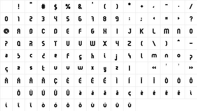 Bebel Black Character Map