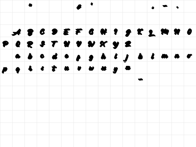 Groyline Personal Use Regular Character Map Groyline Personal Use Regular Character Map
