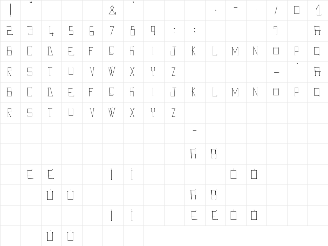 Ave Giulio Regular Character Map