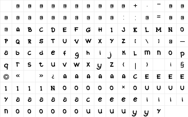 Mixy Missy Personal Use Regular Character Map Mixy Missy Personal Use Regular Character Map