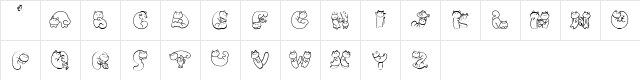 Nohofont CatsWhite Character Map