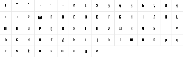 KING SANS STENCIL Regular Character Map KING SANS STENCIL Regular Character Map