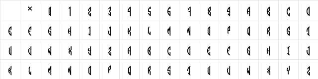 Circle Monogramm Left Character Map