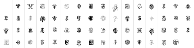 Intellecta Monograms Random Samples Seven Regular Character Map Intellecta Monograms Random Samples Seven Regular Character Map