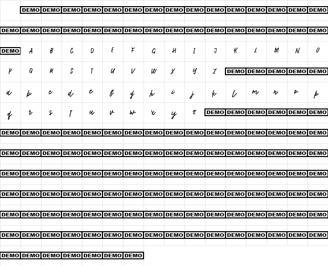 Tadworth Regular Character Map Tadworth Regular Character Map