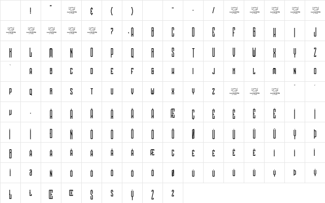 Noggovoso Personal Use Regular Character Map