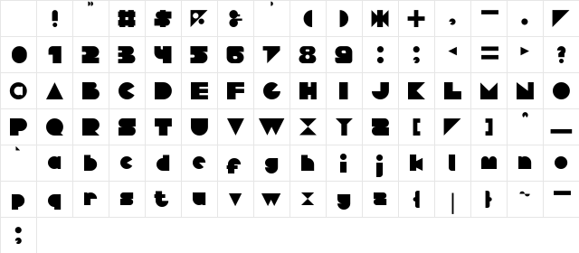 Dagelan Malam Regular Character Map Dagelan Malam Regular Character Map