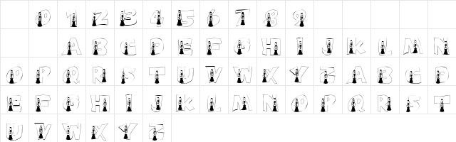 101! GroOovy Baby Regular Character Map