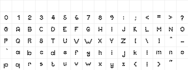 Painted Letters Regular Character Map Painted Letters Regular Character Map