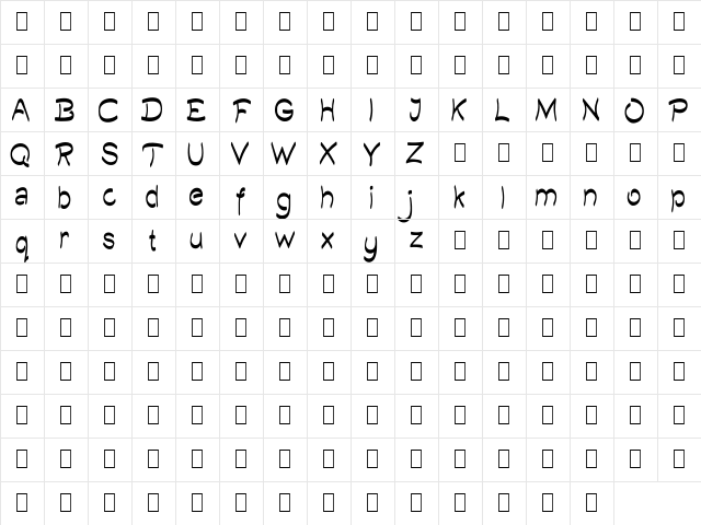 Quilty Demo Regular Character Map Quilty Demo Regular Character Map