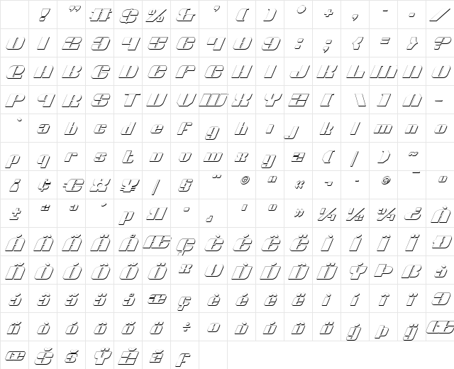 Nolo Contendre Shadow Italic Shadow Italic Character Map Nolo Contendre Shadow Italic Shadow Italic Character Map