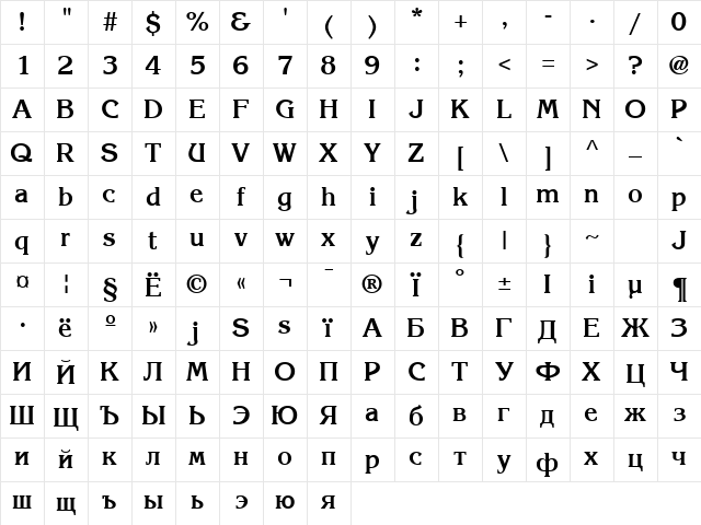 AGKornelia Bold Character Map AGKornelia Bold Character Map