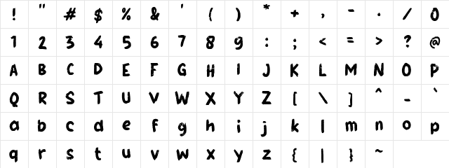 g Guelo Regular Character Map
