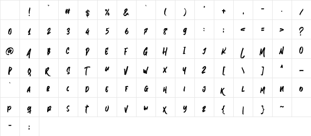 AdvenTuRos Regular Character Map AdvenTuRos Regular Character Map