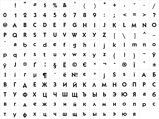 KabelC Regular Character Map KabelC Regular Character Map