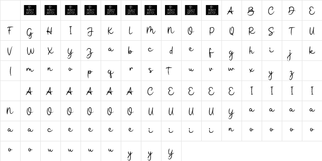 Sanity Sanity Character Map