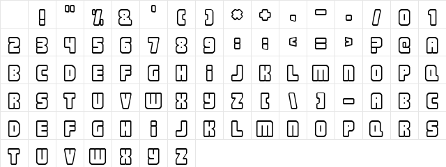 Nonstop Regular Character Map Nonstop Regular Character Map