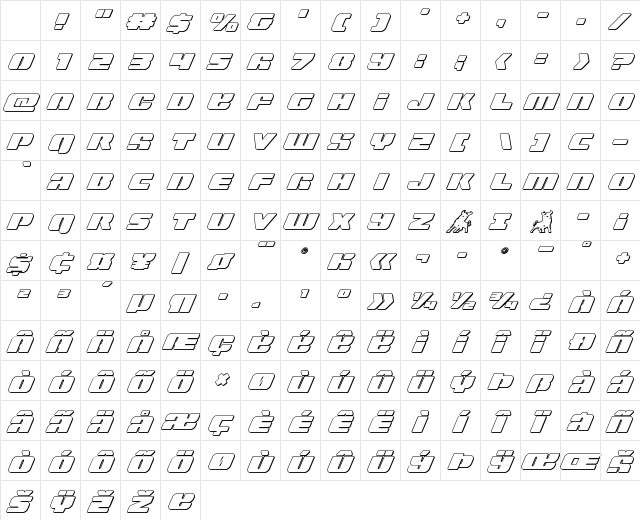 Capricus Outline Outline Character Map Capricus Outline Outline Character Map