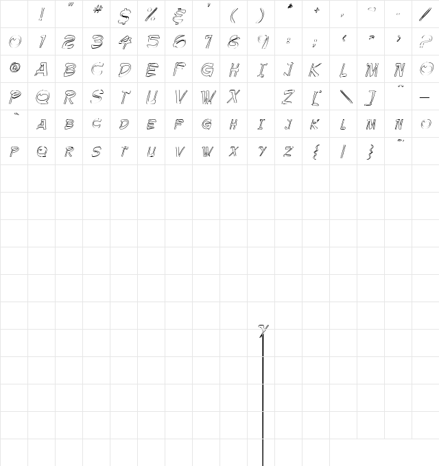 Paintbrush 1 Regular Character Map Paintbrush 1 Regular Character Map