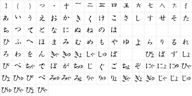 Seppuku Medium Character Map Seppuku Medium Character Map