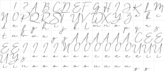 Just Signature Regular Character Map Just Signature Regular Character Map