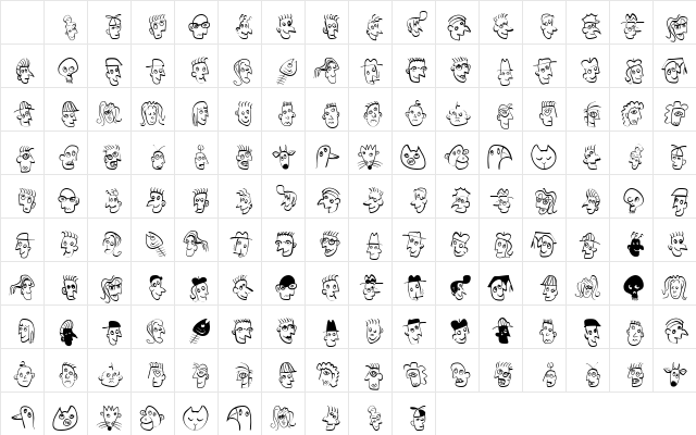 WacoheadsTwo Regular Character Map