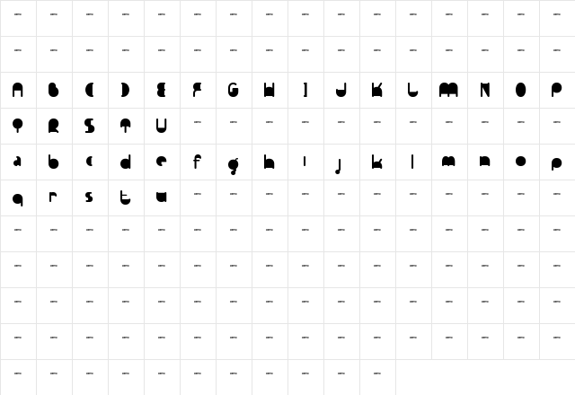 FT Pedant Dilettante demo Character Map FT Pedant Dilettante demo Character Map