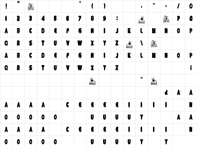 Avenida Goya Regular Character Map
