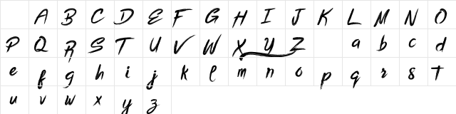 Bottomless Script Regular Character Map Bottomless Script Regular Character Map