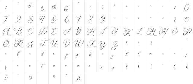 Dagtton Regular Character Map